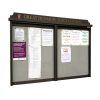 2-bay, 9 x A4 Man-made Timber noticeboard, unglazed