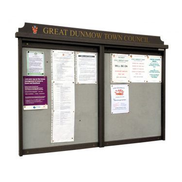 2-bay, 9 x A4 Man-made Timber noticeboard, unglazed