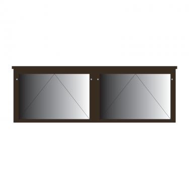 2-bay, 10 x A4 Man-made Timber noticeboard