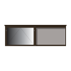 2-bay, 10 x A4 Man-made Timber noticeboard, 1 bay glazed