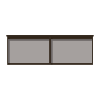 2-bay, 10 x A4 Man-made Timber noticeboard, unglazed