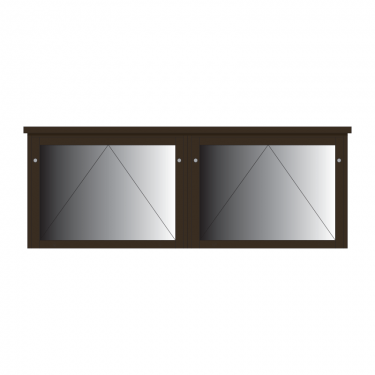 2-bay, 8 x A4 Man-made Timber noticeboard