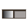 2-bay, 8 x A4 Man-made Timber noticeboard, 1 bay glazed