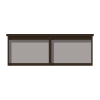 2-bay, 3 x A4 Man-made Timber noticeboard, unglazed