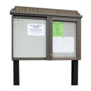 2-bay, 4 x A4 Man-made Timber noticeboard, 1 bay glazed