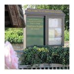 Example of 2-bay church noticeboard in Man-made Timber