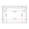 External & internal dimensions of 10 x A4 Man-made Timber noticeboard