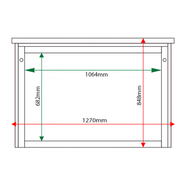 External & internal dimensions of 10 x A4 Man-made Timber noticeboard