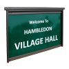 10 x A4 Man-made Timber noticeboard, unglazed with sign panel, Hambledon Village Hall
