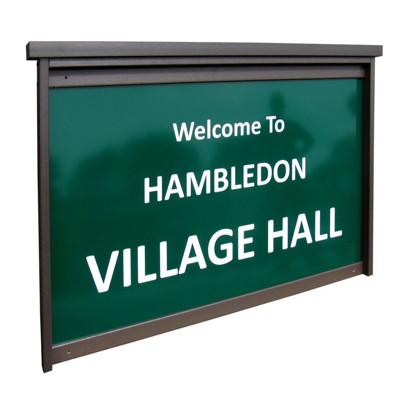 10 x A4 Man-made Timber noticeboard, unglazed with sign panel, Hambledon Village Hall