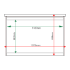 External & internal dimensions of 10 x A4 Man-made Timber noticeboard, unglazed