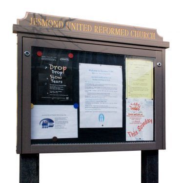 8 x A4 Man-made Timber noticeboard, Jesmond United Reform Church