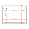 External & internal dimensions of 8 x A4 Man-made Timber noticeboard