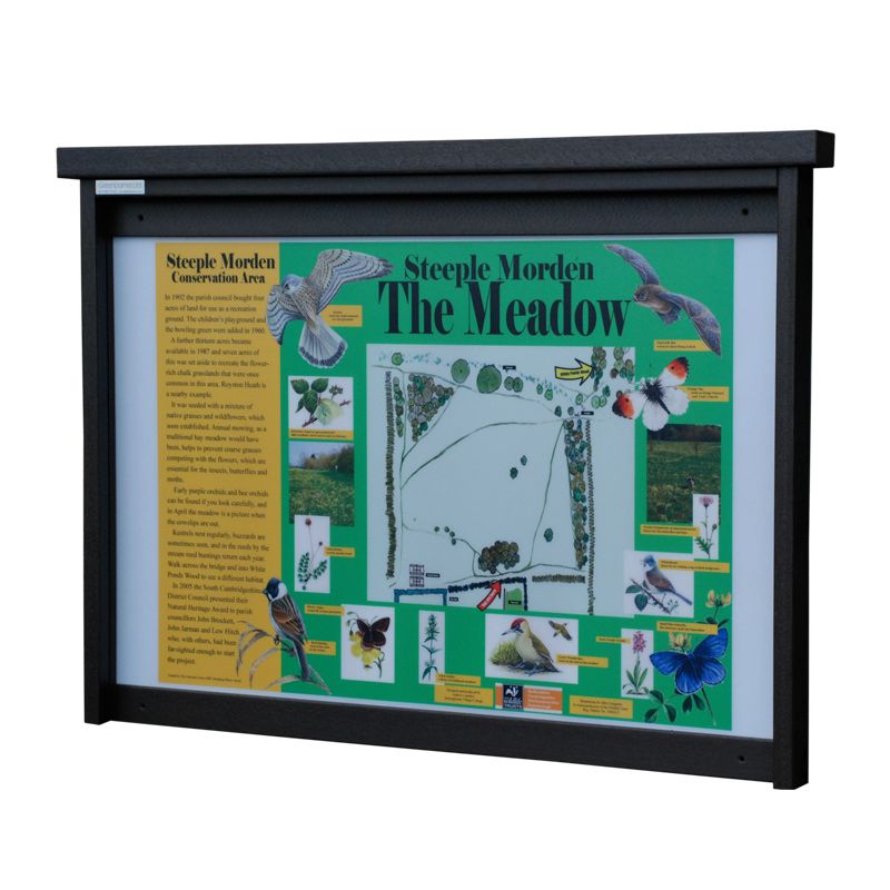 8 x A4 Man-made Timber noticeboard, unglazed with encapsulated information panel, Steeple Morden Parish Council