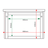 External & internal dimensions of 3 x A4 Man-made Timber noticeboard