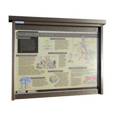 3 x A4 Man-made Timber noticeboard, unglazed with encapsulated information panel