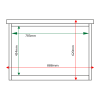 External & internal dimensions of 3 x A4 Man-made Timber noticeboard, unglazed