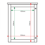 A2 portrait Man-made Timber poster case internal & external dimensions