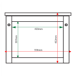 A3 landscape Man-made Timber poster case internal & external dimensions