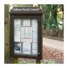 External & internal dimensions of 4 x A4 Man-made Timber noticeboard, post-mounted, Chilham Parish Council