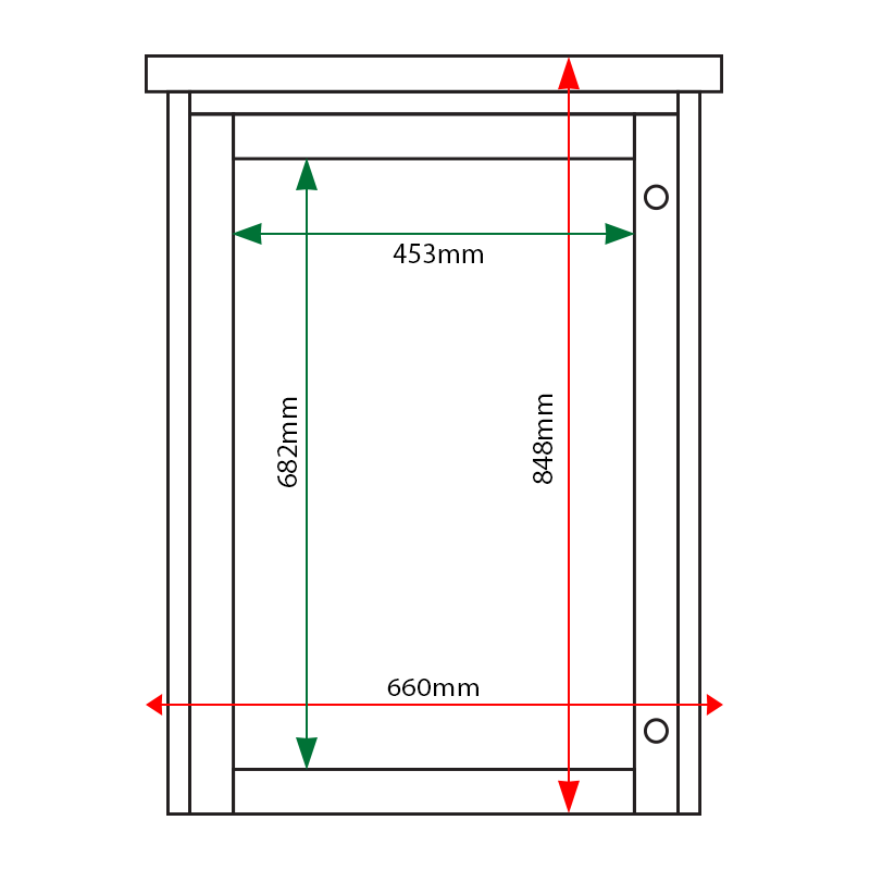 4 x A4 Man-made Timber noticeboard