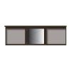 3-bay, 6 x A4 Man-made Timber noticeboard, 1-bay glazed