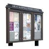 3-bay, 6 x A4 Man-made Timber noticeboard, portrait format