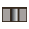 3-bay, 6 x A4 Man-made Timber noticeboard, 1-bay glazed