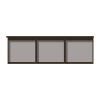 3-bay, 6 x A4 Man-made Timber noticeboard, unglazed