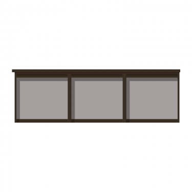 3-bay, 6 x A4 Man-made Timber noticeboard, unglazed