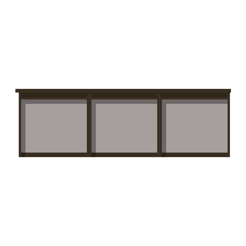 PT6A4U 3-bay, 6 x A4 Man-made Timber noticeboard, unglazed