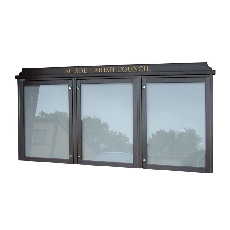 PT9A4 3-bay, 9 x A4 Man-made Timber noticeboard