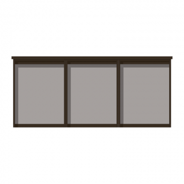 3-bay, 9 x A4 Man-made Timber noticeboard, unglazed