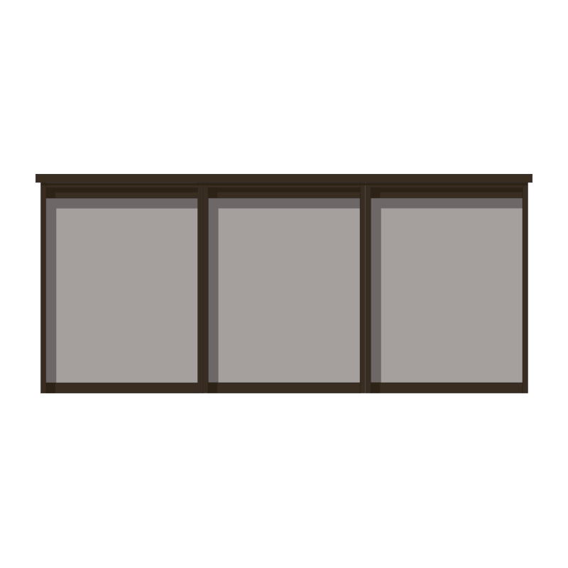 PT9A4U 3-bay, 9 x A4 Man-made Timber noticeboard, unglazed