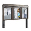 3-bay, 4 x A4 Man-made Timber noticeboard