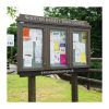 3-bay, 4 x A4 Man-made Timber noticeboard with header and footer panels, for Wootton Bassett Town Council