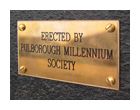 Brass dedication plate