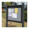 15 x A4 Apogee, heavy-duty, unglazed, recycled plastic noticeboard, post-mounted, Broughton & Milton Keynes PC