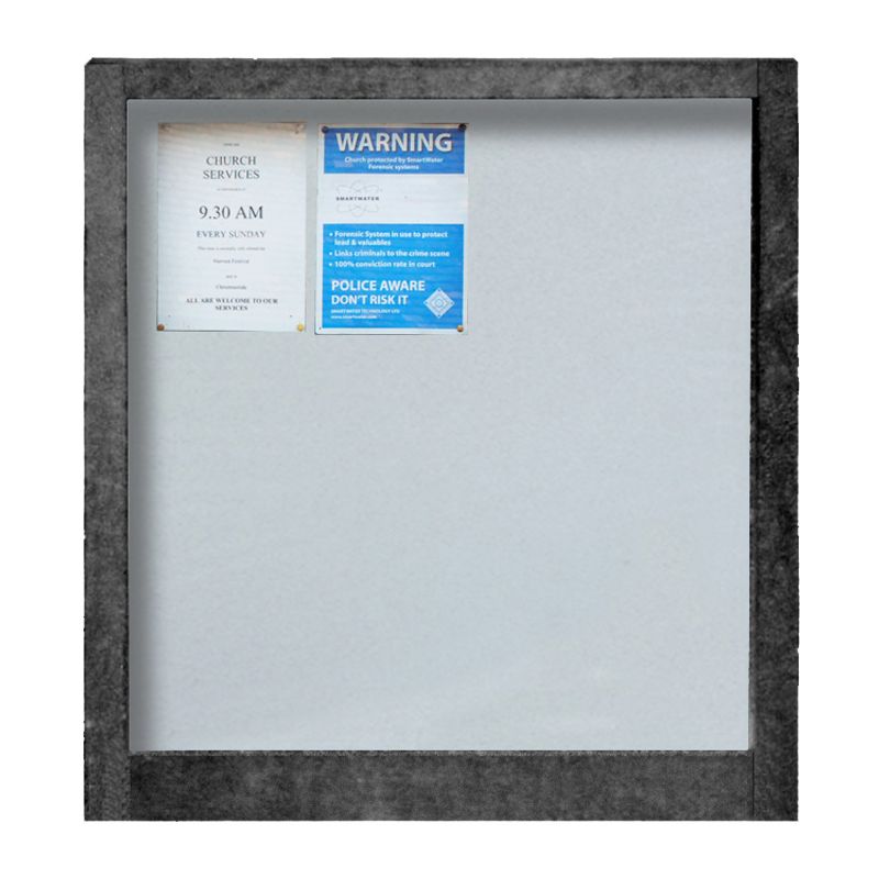PU9 12 x A4 Apogee, heavy-duty, unglazed, recycled plastic noticeboard