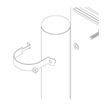 Post-fixing kit (for fixing to customer’s own metal posts)