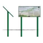 A0 interpretation panel in stainless steel and g.r.p.