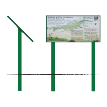 A0 interpretation panel in stainless steel and g.r.p.