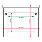 A4 landscape oak poster case internal & external dimensions