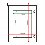 A4 portrait oak poster case internal & external dimensions