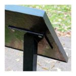 Leg detail - steel/g.r.p. lectern