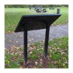 Rear view of A1 steel/g.r.p. interpretation panel