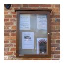 4 x A4 oak noticeboard, wall-mounted, dark oak finish