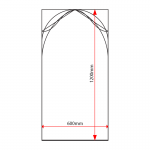 ST612 sign tray dimensions