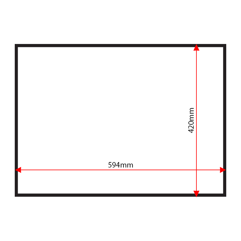 STA2L sign tray dimensions