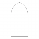 Sign tray 600 x 1200mm with Gothic top